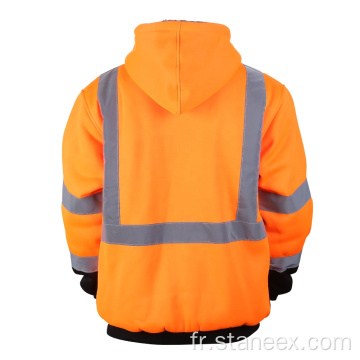 Logo personnalisé Puffer Workwear Fleece Sweater Safety Hoodie